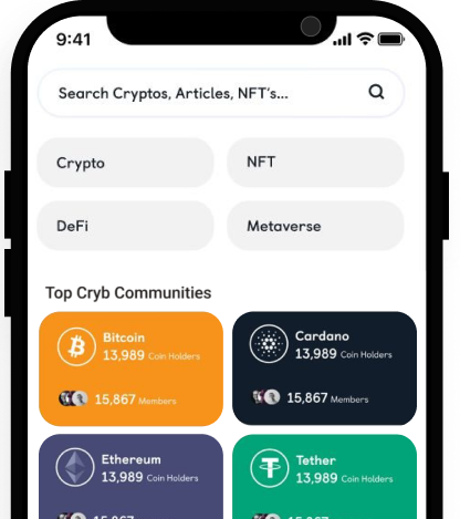 Your crypto community all in one app